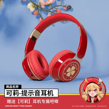 Anime Genshin Ietekmes Klee Modes Bezvadu Bluetooth Austiņu, Ērti 3D Stereo Salokāms Spēļu Austiņas Cosplay Dāvanas